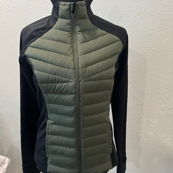 Lucy Size Small Jacket Green and Black Stretch Side Panel - Picture 1 of 4